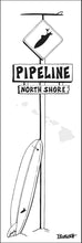 Load image into Gallery viewer, PIPELINE ~ NORTH SHORE ~ SURF XING ~ LONGBOARD ~ SIGN POST ~ 1:3