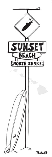 SUNSET BEACH ~ SURF XING ~ LONGBOARD ~ SIGN POST ~ 1:3
