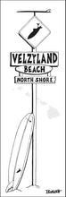 Load image into Gallery viewer, VELZYLAND ~ SURF XING ~ LONGBOARD ~ SIGN POST ~ 1:3