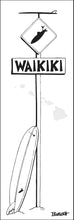 Load image into Gallery viewer, WAIKIKI BEACH ~ O'AHU ~ SURF XING ~ LONGBOARD ~ SIGN POST ~ 1:3