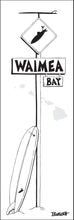 Load image into Gallery viewer, WAIMEA BAY ~ SURF XING ~ LONGBOARD ~ SIGN POST ~ 1:3