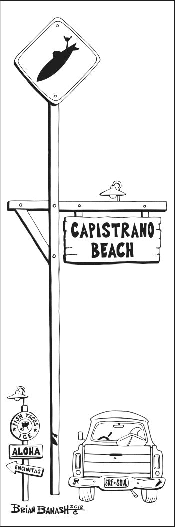 CAPISTRANO BEACH ~ TOWN SIGN ~ SURF XING ~ SURF PICKUP ~ 1:3