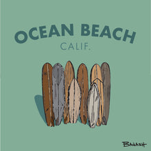 Load image into Gallery viewer, OCEAN BEACH ~ CALIF. ~ VINTAGE SURFBOARD QUIVER