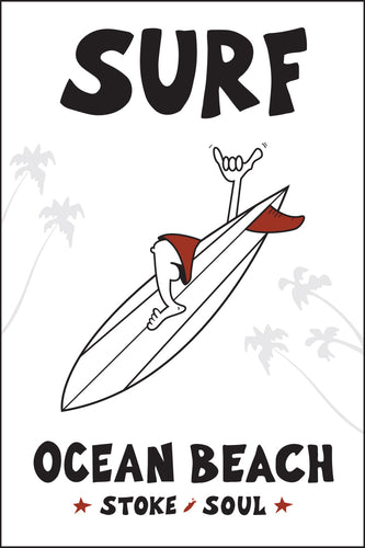 OCEAN BEACH ~ SURF ~ STONE GREMMY SURF ~ 12x18