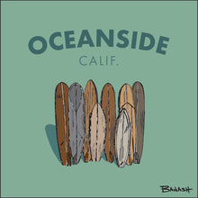 Load image into Gallery viewer, OCEANSIDE ~ CALIF. ~ VINTAGE SURFBOARD QUIVER