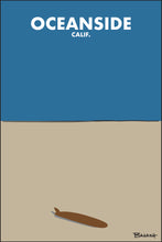 Load image into Gallery viewer, OCEANSIDE ~ CALIFORNIA ~ LONGBOARD ~ SAND ~ INDIGO SKY ~ 2:3
