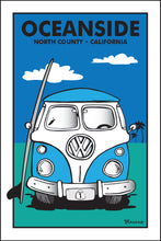 Load image into Gallery viewer, OCEANSIDE ~ NORTH COUNTY ~ CALIFORNIA ~ SIMPLE SURF BUS GRILL ~ OLD HWY 1 ~ SEAFOAM ~ 12x18