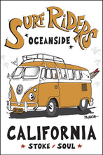 Load image into Gallery viewer, OCEANSIDE ~ SURF RIDERS ~ SURF CALIF. STYLE BUS ~ 2:3