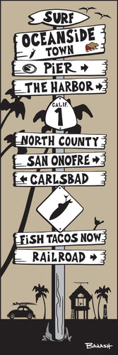 OCEANSIDE TOWN ~ SIGN POST ~ 1:3