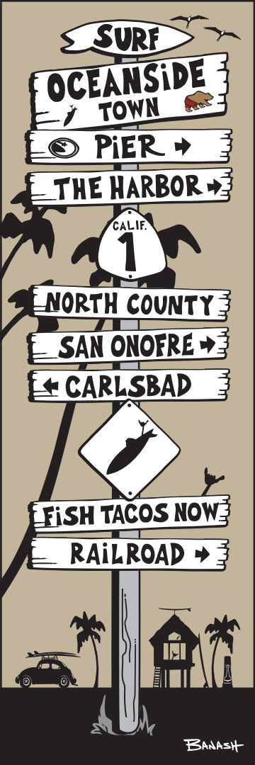 OCEANSIDE TOWN ~ SIGN POST ~ 1:3
