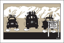 Load image into Gallery viewer, OPENING DAY ~ SKI RIDES ~ PURGATORY ~ DURANGO ~ WELCOME TO COLORADO SIGN ~ 2:3
