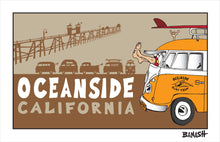 Load image into Gallery viewer, OCEANSIDE ~ CALIF. ~ GREM 10 ~ SURF BUS ~ SURF RIDES ~ PIER ~ 2:3