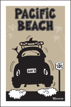 Load image into Gallery viewer, PACIFIC BEACH ~ SURF BUG TAIL ~ AIR ~ HWY 101 ~ BLACK N TAN ~ 2:3