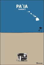 Load image into Gallery viewer, PA'IA ~ MAUI ~ HAWAI'I ~ SURF TEAR DROP ~ SAND ~ INDIGO SKY ~ 2:3