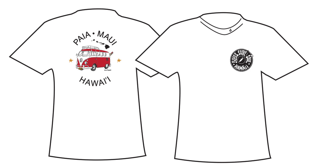 PA'IA ~ MAUI ~ HAWAI'I ~ SURF BUS ~ ROUND ~ GRAPHIC T-SHIRT