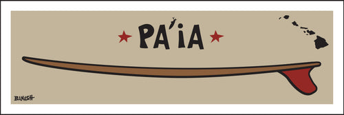 PA'IA ~ RED FIN ~ SURFBOARD ~ 1:3