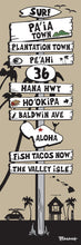 Load image into Gallery viewer, PA&#39;IA TOWN ~ HANA HWY 36 ~ BALDWIN AVE ~ SIGN POST ~ 1:3