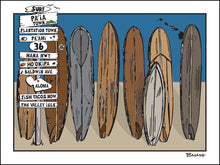 Load image into Gallery viewer, PA&#39;IA TOWN ~ SIGN POST ~ SURFBOARD QUIVER ~ 3:4