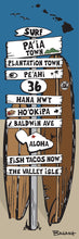 Load image into Gallery viewer, PA'IA TOWN ~ SIGN POST ~ SURFBOARDS ~ 1:3