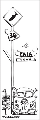 PA'IA ~ TOWN SIGN ~ SURF BUS GRILL ~ 1:3