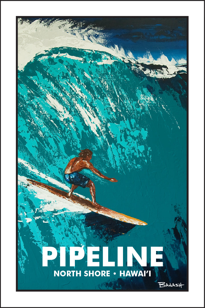 PIPELINE ~ NORTH SHORE ~ HAWAI'I ~ LEFT FACE ~ 12x18