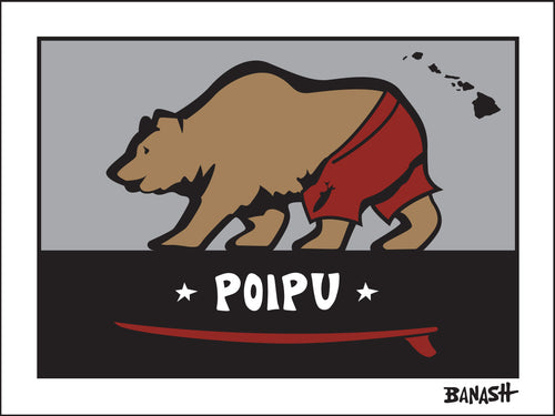 POIPU TOWN ~ SURF BEAR ~ 3:4