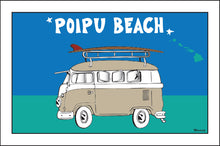 Load image into Gallery viewer, POIPU BEACH ~ KAUA'I ~ SURF BUS ~ SEAFOAM ~ 2:3