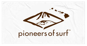 PIONEERS OF SURF ~ LOGO ~ BEACH TOWEL ~ 30x60