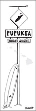 Load image into Gallery viewer, PUPUKEA TOWN ~ SURF XING ~ LONGBOARD ~ SIGN POST ~ 1:3