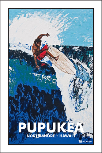 PUPUKEA ~ NORTH SHORE ~ HAWAI'I ~ BIG LEFT ~ 12x18