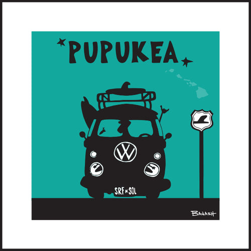 PUPUKEA ~ O'AHU ~ HAWAI'I ~ SURF BUS GRILL ~ SEAFOAM ~ 1:1