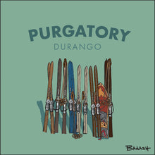 Load image into Gallery viewer, PURGATORY ~ DURANGO ~ VINTAGE SKI QUIVER ~ SNOWBOARD