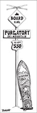 Load image into Gallery viewer, PURGATORY SKI MOUNTAIN ~ BOARD XING ~ SNOWBOARD ~ HWY 550 ~ SIGN POST ~ 8x24