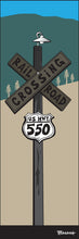 Load image into Gallery viewer, DURANGO ~ RAILROAD CROSSING ~ HWY 550 ~ SIGN POST