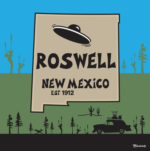 ROSWELL ~ UFO ~ NEW MEXICO ~ 12x12