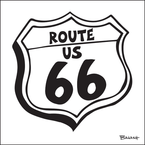 ROUTE 66 ~ OLD HWY SIGN ~ 12x12