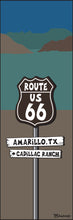 Load image into Gallery viewer, ROUTE 66 ~ AMARILLO TOWN ~ SCENIC VIEW ROAD ~ SIGN POST ~ 1:3