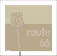 Load image into Gallery viewer, ROUTE US 66 ~ SIGN POST ~ DRIFTWOOD DESERT CACTUS