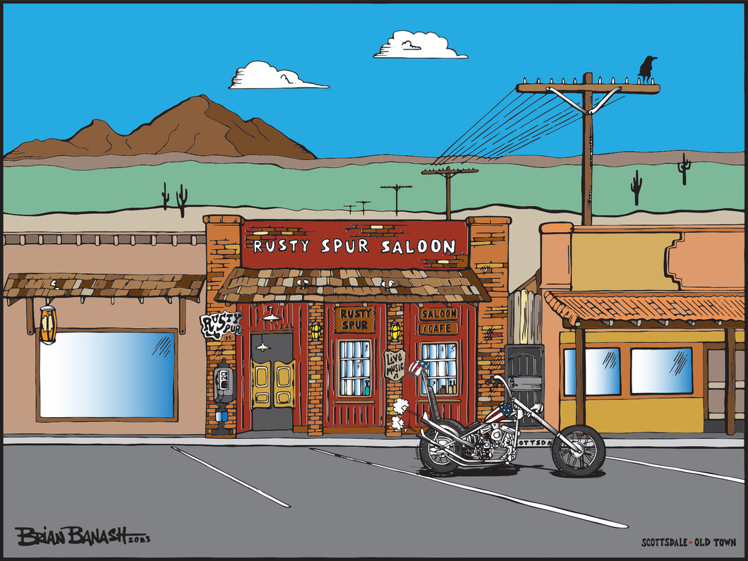 RUSTY SPUR SALOON ~ EASY RIDER CHOPPER ~ SCOTTSDALE ~ OLD TOWN ~ 3:4