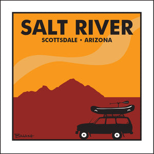 SALT RIVER ~ SCOTTSDALE ~ ARIZONA ~ RAFT LAND CRUISER ~ PADDLE GREM ~ 12x12