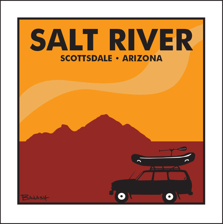 SALT RIVER ~ SCOTTSDALE ~ ARIZONA ~ RAFT LAND CRUISER ~ PADDLE GREM ~ 12x12