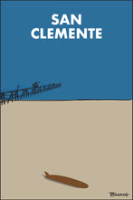 Load image into Gallery viewer, SAN CLEMENTE ~ CALIF. ~ PIER ~ SAND ~ INDIGO SKY ~ 2:3