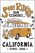 Load image into Gallery viewer, SAN CLEMENTE ~ SURF RIDERS ~ SURF CALIF. STYLE BUS ~ 2:3