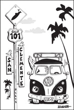 Load image into Gallery viewer, SAN CLEMENTE ~ SURF XING ~ SIGN POST ~ SURF BUS GRILL ~ 2:3