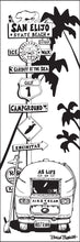 Load image into Gallery viewer, SAN ELIJO STATE BEACH ~ SURF ~ SIGN POST ~ AIRSTREAM ~ 1:3