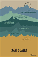 Load image into Gallery viewer, DURANGO ~ SAN JUANS ~ 14ERS ~ PEAKS ~ 2:3