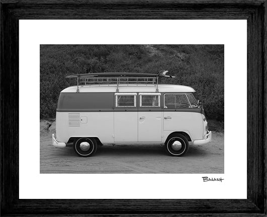 SAN ONOFRE ~ VW CAMPER SURF BUS ~ LONGBOARD ~ 3:4