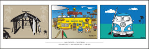 SAN ONOFRE ~ CALIFORNIA ~ OLD MAN'S HUT ~ CAFE ~ SURF BUS ~ 8x24