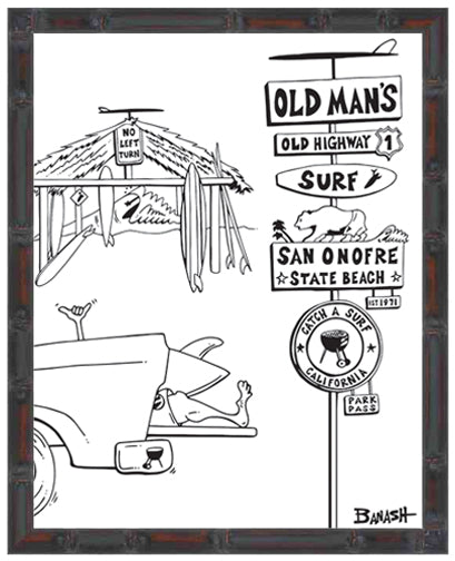 SAN ONOFRE STATE BEACH ~ OLD MAN'S SHACK ~ TAILGATE SURF GREM ~ 3:4