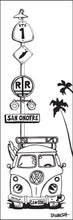 Load image into Gallery viewer, SAN ONOFRE ~ ROUTE 1 ~ SIGN POST ~ SURF BUS ~ 1:3